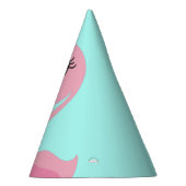 Pink Flamingo Niedlich Tropical 1. Geburtstag Partyhütchen (Rechts)