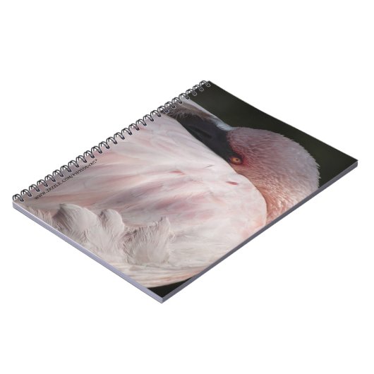 Pink Flamingo-Notebook Notizblock (Linke Seite)