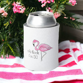 Pink Flamingo Oh Flock Ich bin 50 Dosenkühler