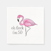 Pink Flamingo Oh Flock Ich bin 50 Serviette (Vorderseite)