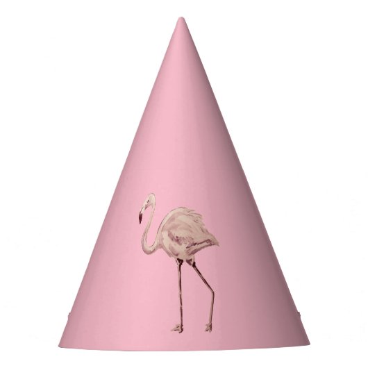 Pink Flamingo Painting Party Hat Partyhütchen (Vorderseite)