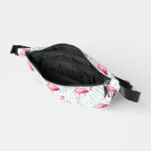 Pink Flamingo & Palm Blätter - Niedlich Bauchtasche (Offen)