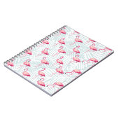 Pink Flamingo & Palm Blätter - Niedlich Notizblock (Linke Seite)