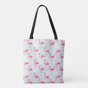 Pink Flamingo & Palm Blätter - Niedlich Tasche