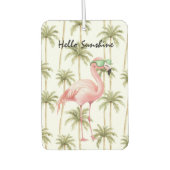 Pink Flamingo Palm Trees Autolufterfrischer (Vorderseite)