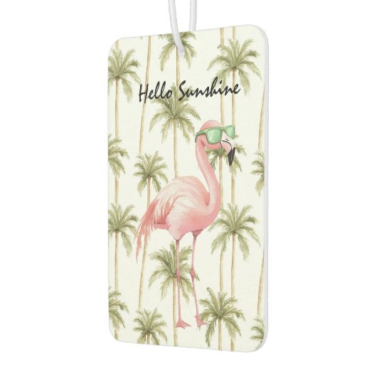 Pink Flamingo Palm Trees Autolufterfrischer (Links)