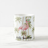 Pink Flamingo Palm Trees Kaffeetasse (Mittel)