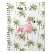 Pink Flamingo Palm Trees Notizblock (Vorderseite)