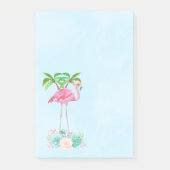 Pink Flamingo Palmen und Blumensukkulturen Post-it Klebezettel (Vorderseite)