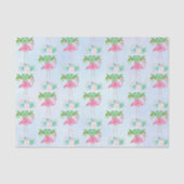 Pink Flamingo Palmen und Blumensukkulturen Seidenpapier (Vorderseite)