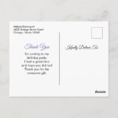 Pink Flamingo Palmen und Sukkulturen Vielen Dank Postkarte (Rückseite)