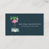 Pink Flamingo Palmen und Sukkulturen Visitenkarte (Vorderseite)