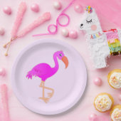 Pink Flamingo Paper Plate - Happy Party Pappteller (Party)