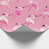 Pink Flamingo Paradise: Wasserfarben Muster Geschenkpapier (Ecke)