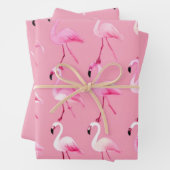 Pink Flamingo Paradise: Wasserfarben Muster Geschenkpapier Set (Beispiel)