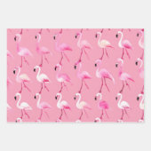 Pink Flamingo Paradise: Wasserfarben Muster Geschenkpapier Set (Vorderseite)