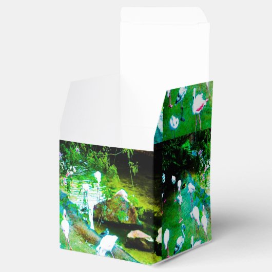 Pink Flamingo Party Geschenkschachtel (Geöffnet)