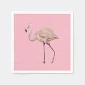 Pink Flamingo Party Paper Napkin Serviette (Vorderseite)