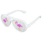 Pink Flamingo Party Sonnenbrille (Schrägansicht)
