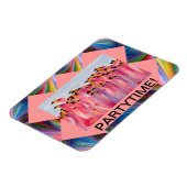 PINK FLAMINGO PARTYTITIE MAGNET (Linke Seite)