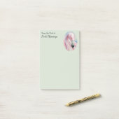 Pink Flamingo Pasta Personalisiert Post-it Klebezettel (Auf Schreibtisch)
