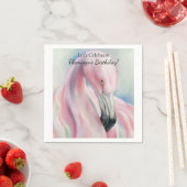 Pink Flamingo Pastel Art Serviette (Beispiel)