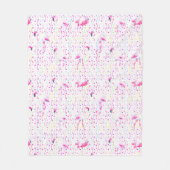 Pink Flamingo Pattern Blanket Fleecedecke (Vorderseite)