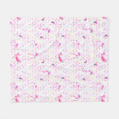 Pink Flamingo Pattern Blanket Fleecedecke (Vorderseite (Horizontal))