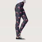 Pink Flamingo Pattern Wein Drinker Die sonnige Neu Leggings (Rechts)