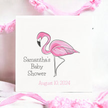 Pink Flamingo Personalisiert Baby Dusche
