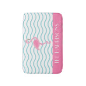 Pink Flamingo Personalisiert Bath Mat Badematte (Vorderseite Vertikal)