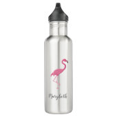 Pink Flamingo Personalisiert Bridesmaids Gift Edelstahlflasche (Rechts)