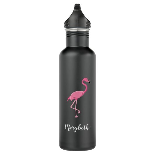 Pink Flamingo Personalisiert Bridesmaids Wedding Edelstahlflasche (Rechts)