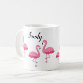 Pink Flamingo Personalisiert Coffee Tasse (Vorderseite Links)
