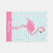 Pink Flamingo Personalisiert Fleece Blanket (Vorderseite (Horizontal))