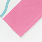 Pink Flamingo Personalisiert Fleece Blanket (Ecke)
