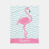 Pink Flamingo Personalisiert Fleece Blanket (Vorderseite)