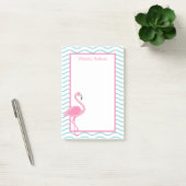 Pink Flamingo Personalisiert Post-it Notepad Klebezettel (Büro)