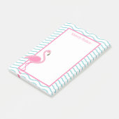 Pink Flamingo Personalisiert Post-it Notepad Post-it Klebezettel (angewinkelt)