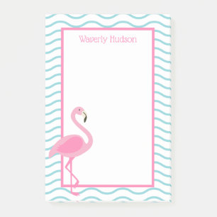Pink Flamingo Personalisiert Post-it Notepad Post-it Klebezettel