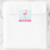 Pink Flamingo Personalisiert Stickers (Tasche)