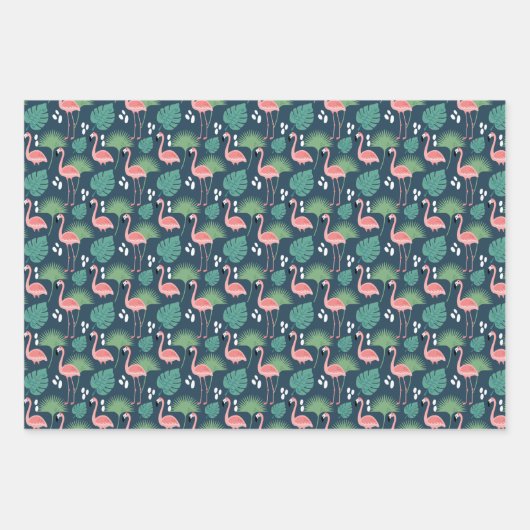 Pink Flamingo Personalisiert Wrapping Paper Sheets Geschenkpapier Set (Vorderseite 3)