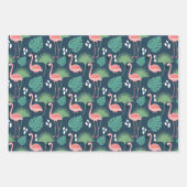 Pink Flamingo Personalisiert Wrapping Paper Sheets Geschenkpapier Set (Vorderseite)