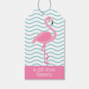 Pink Flamingo Personalisierte Geschenk-Tags Geschenkanhänger