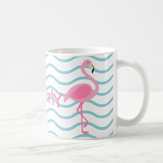 Pink Flamingo Personalisierte Mug Kaffeetasse (Rechts)