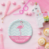 Pink Flamingo Personalisierte Party Teller (Party)