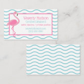 Pink Flamingo Personalisierte Visitenkarten Visitenkarte (Vorne/Hinten)