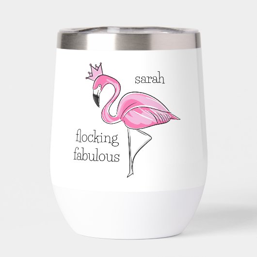 Pink Flamingo Pink Crown Flocking Fabulous Name (Rückseite)