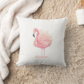Pink Flamingo, Pink Feathers, Baby Girl Kinderzimm Kissen (Decke)