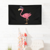 Pink-Flamingo-Pirat mit Eyepatal Halloween Banner (Insitu)